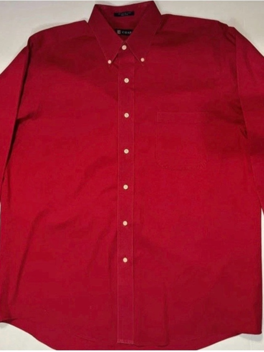 Chaps Red Long-Sleeve Button-Down Shirt